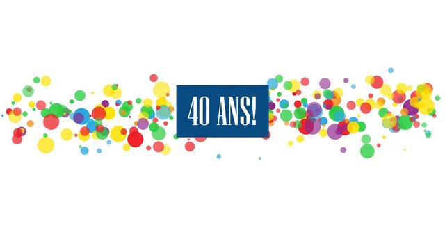 Typographie cin&eacute;tique 40 ANS!