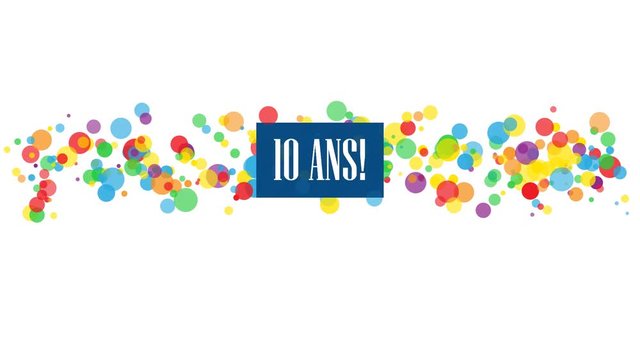 Typographie cin&eacute;tique 10 ANS