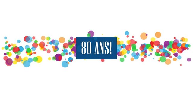 Typographie cin&eacute;tique 80 ANS!