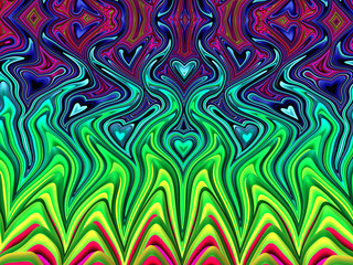 Obraz premium Beautiful abstract cover for art projects, cards, business, posters. . 3D illustration, computer-generated fractal