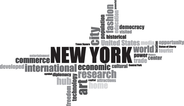 new York EEUU lettering illustration