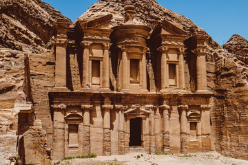Fototapeta premium Ad Deir, The Monastery Temple of Petra, Jordan