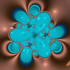 Fototapeta premium Beautiful abstract background for art projects, cards, business, posters. 3D illustration, computer-generated fractal