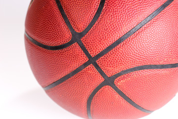 Dark red Basketball over white background. Basketball isolated