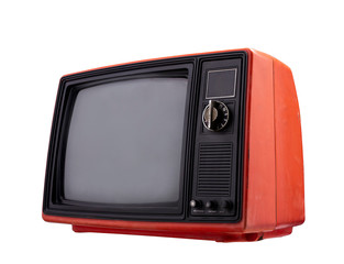 Old red television