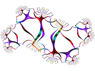 Beautiful abstract tree for art projects, cards, business, posters. 3D illustration, computer-generated fractal