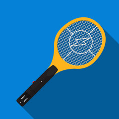 Electric mosquito swatter vector flat design.