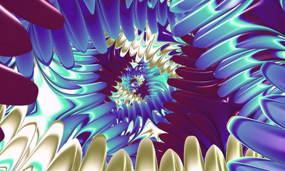 Obraz premium Beautiful abstract background for art projects, cards, business, posters. 3D illustration, computer-generated fractal