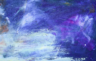 The texture of a picturesque picture. Canvas with the oil paint applied on it in different combinations of colors.