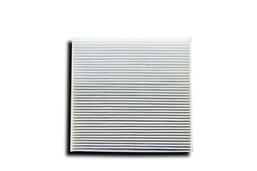 the engine air filter on white background isolated