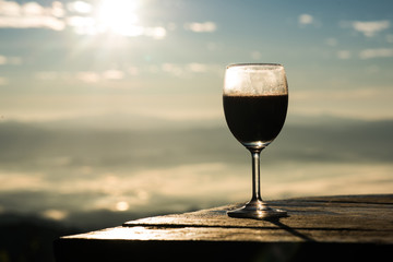 wine grass in the morning