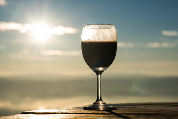 wine grass in the morning