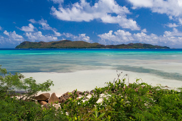 Fototapeta na wymiar View from the main island to an another island in the near