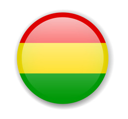 Bolivia flag round bright icon on a white background