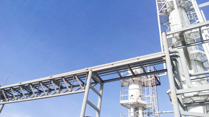 Distillation columns and heating furnace