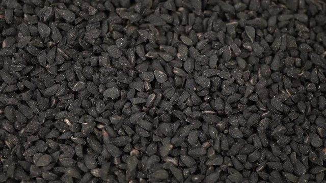 black cumin or caraway heap rotating