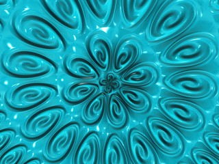 Beautiful abstract flower for art projects, cards, business, posters. 3D illustration, computer-generated fractal