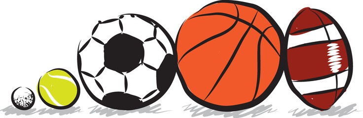 sports balls illustration 