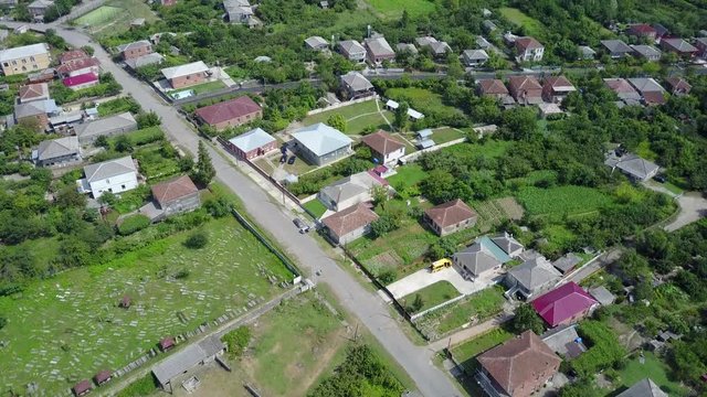 Rural area in Georgia, aerial 4k