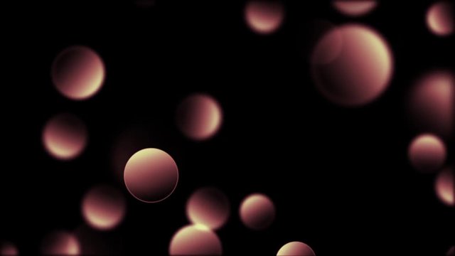 Animation of transparent balls on a black background 1920x1080
