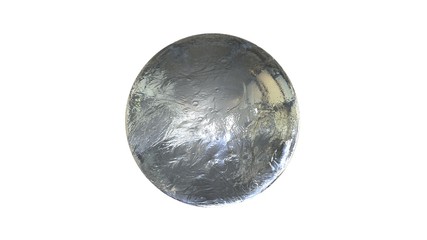 3d rendering of a shpere with structure isolated on a white background