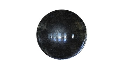 3d rendering of a shpere with structure isolated on a white background