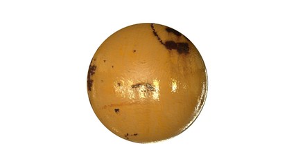 3d rendering of a shpere with structure isolated on a white background