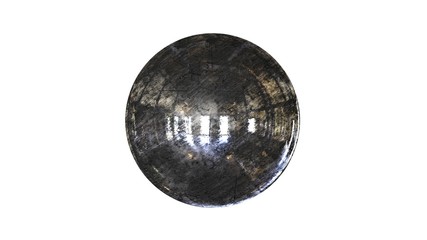 3d rendering of a shpere with structure isolated on a white background