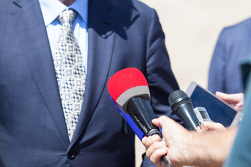 Public relations - PR. Media interview. News conference.
