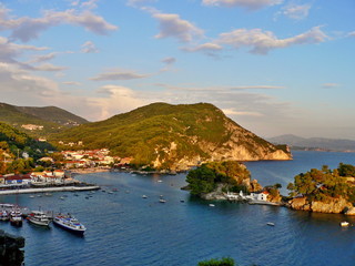 Fototapeta na wymiar Parga-view of the island of Panagia
