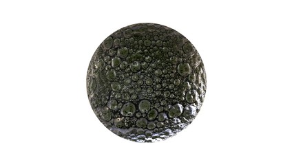 3d rendering of a shpere with structure isolated on a white background