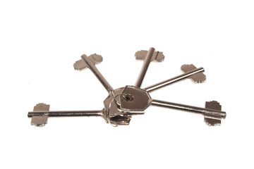 door keys isolated on white background