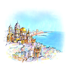 Cathedral in Cadiz, Andalusia, Spain © Kavalenkava