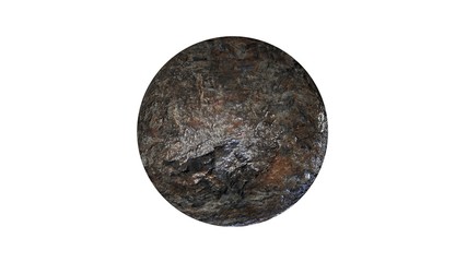 3d rendering of a shpere with structure isolated on a white background