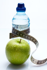 water bottle with tape measure