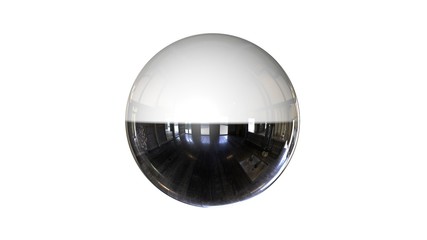 3d rendering of a shpere with structure isolated on a white background