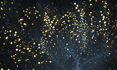 Abstract golden bokeh wall. Beautiful background for card, art projects, business, template, banners