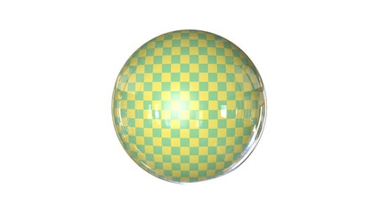 3d rendering of a shpere with structure isolated on a white background