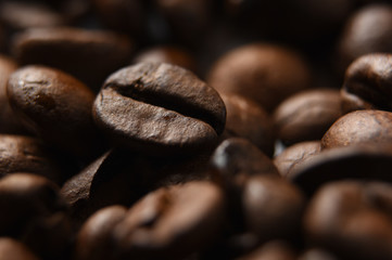 Close up of coffee beans