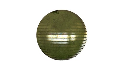 3d rendering of a shpere with structure isolated on a white background