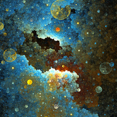 Obraz na płótnie Canvas Beautiful magic clouds for art projects, business, template, banners. 3D illustration 