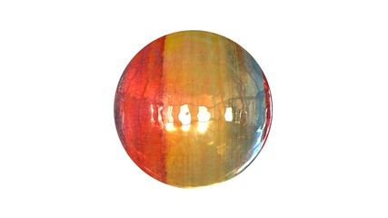 3d rendering of a shpere with structure isolated on a white background