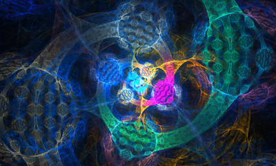 Beautiful abstract pipes for card, art projects, business, template, banners. 3D illustration 