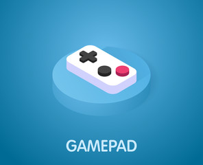 Gamepad isometric icon. Vector illustration. 3d concept