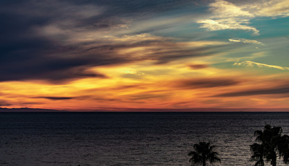 Beautiful Sunset Over The Sea Of Cortez (Gulf Of California) Near Puerto Penasco, Sonora, Mexico
