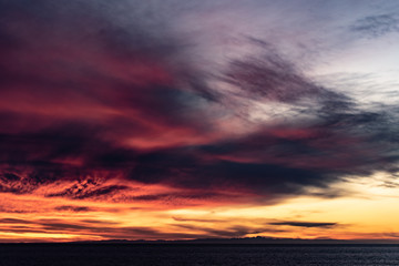 Beautiful Sunset Over The Sea Of Cortez (Gulf Of California) Near Puerto Penasco, Sonora, Mexico