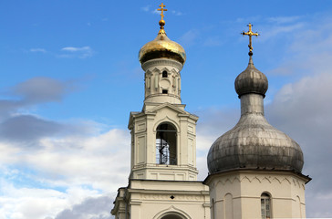 Bell tower of St. George's (Yuriev) Monastery in Novgorod the Great (Novgorod Veliky), Russia