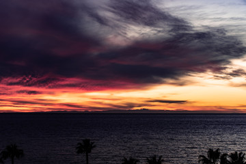 Beautiful Sunset Over The Sea Of Cortez (Gulf Of California) Near Puerto Penasco, Sonora, Mexico