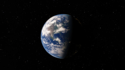 Planet Earth from space 3D illustration (Elements of this image furnished by NASA) © Infinity Nostalgia