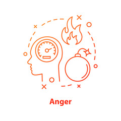 Anger concept icon
